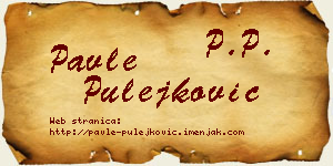 Pavle Pulejković vizit kartica